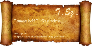 Tamaskó Szandra névjegykártya